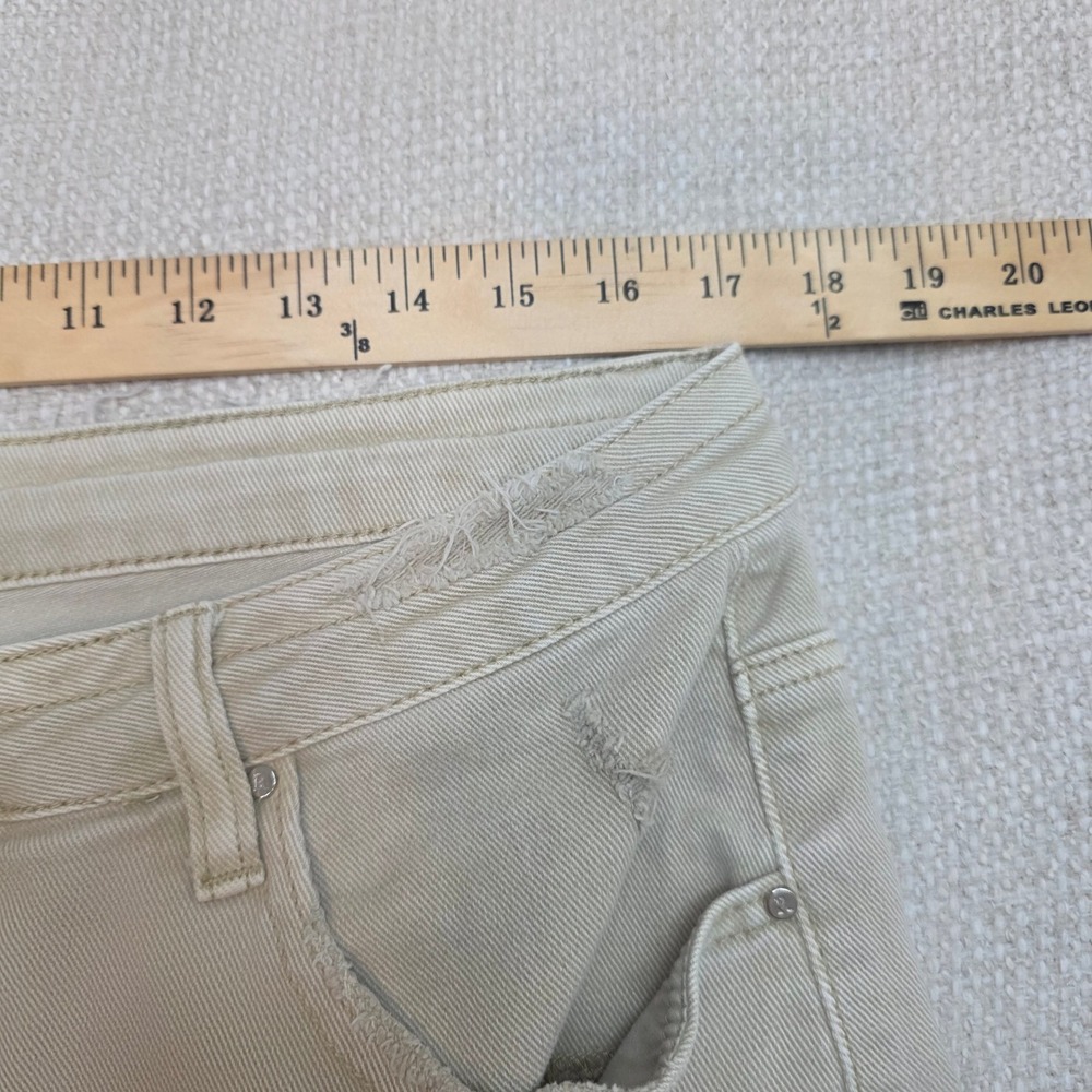 Risen Jeans Khaki Tan Distressed Frayed Hem Denim Shorts 1XL RDS6099X - Picture 3 of 9